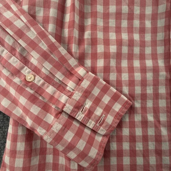 NWT J Crew Women Pink Check Button Up Shirt Long Sleeve Small Cotton Blend Adult - Picture 12 of 14